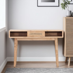 Console en teck naturel blanchi - Delorm