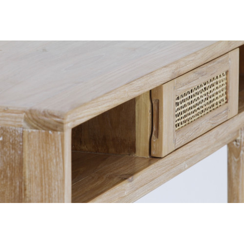 Console en teck naturel blanchi - Delorm