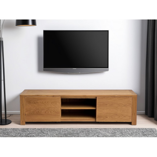 Meuble TV en teck massif avec un style Square - 170 cm - Delorm