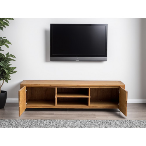 Meuble TV en teck massif avec un style Square - 170 cm - Delorm