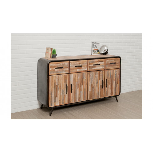 Buffet en bois brut recyclé - Delorm