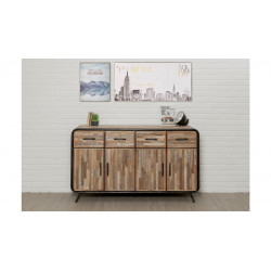 Buffet en bois brut recyclé - Delorm