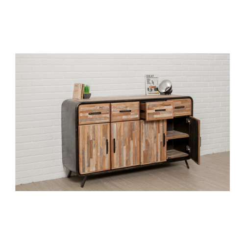 Buffet en bois brut recyclé - Delorm