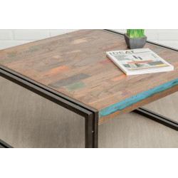 Table basse en bois recyclé - Delorm