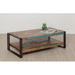 Table basse en bois recyclé de marque Delorm, référence: J8892100