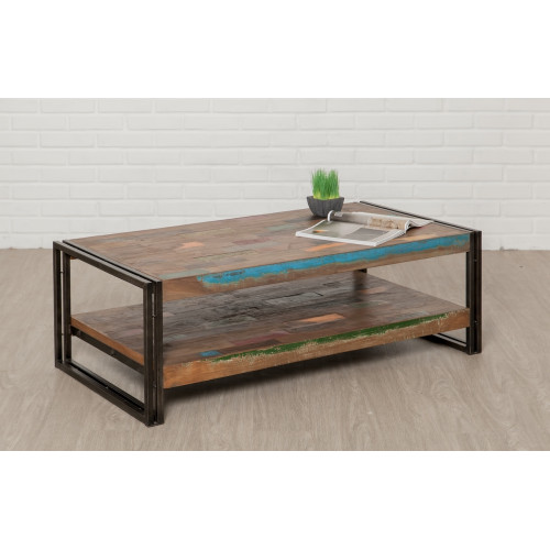 Table basse en bois recyclé - Delorm