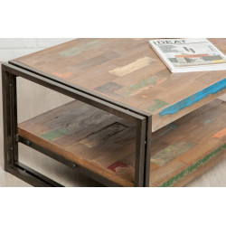 Table basse en bois recyclé - Delorm