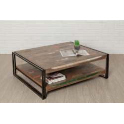 Table basse en bois recyclé de marque Delorm, référence: J8892200