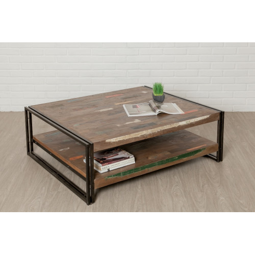 Table basse en bois recyclé - Delorm