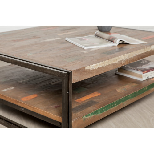 Table basse en bois recyclé - Delorm