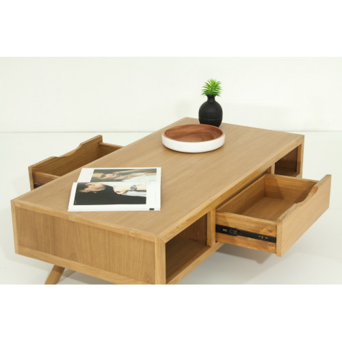 Table basse en teck - naturel - Delorm