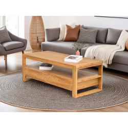 Table basse en teck avec un style Gariss de marque Delorm, référence: J8892500