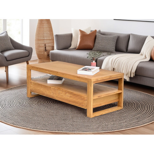 Table basse en teck avec un style Gariss - Delorm