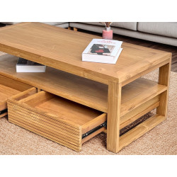 Table basse en teck avec un style Gariss - Delorm