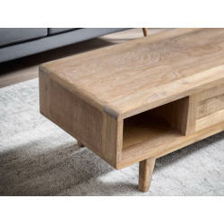 Table basse en teck massif avec un style Archi - Delorm