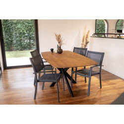 Table de salle à manger avec un style Wood - 200 cm de marque Delorm, référence: J8893000