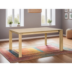 Table extensible en chêne massif avec un style Kubico - 280 cm de marque Delorm, référence: J8893400