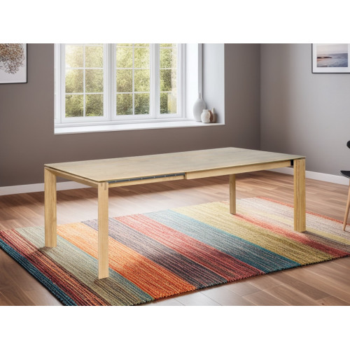 Table extensible en chêne massif avec un style Kubico - 280 cm - Delorm