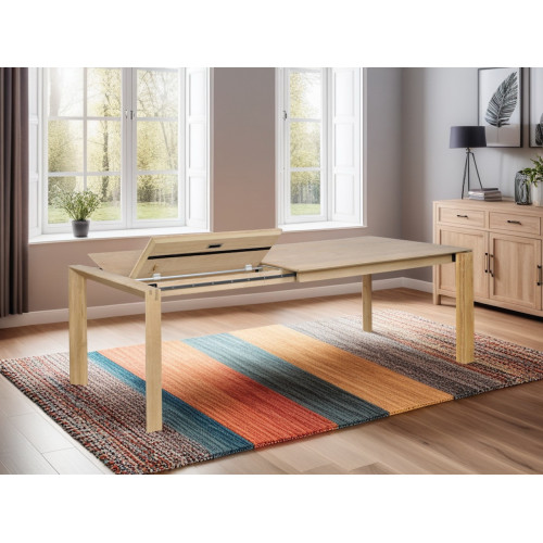 Table extensible en chêne massif avec un style Kubico - 280 cm - Delorm