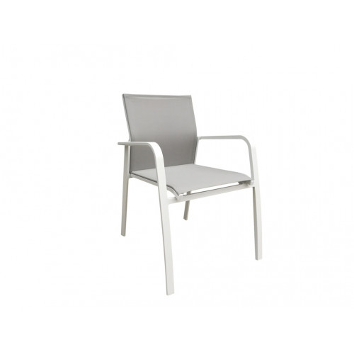 Fauteuil de salon de jardin en aluminium - empilable - Delorm