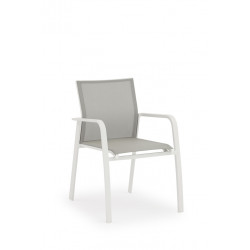 Fauteuil de salon de jardin en aluminium - empilable - Delorm