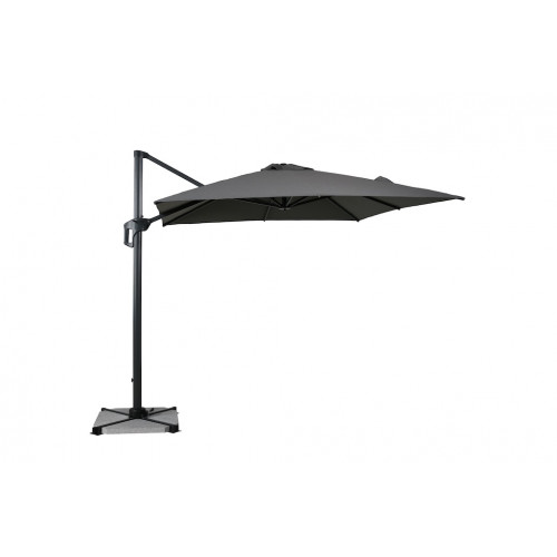 Parasol de jardin carré déporté et inclinable - 2,5 m - Delorm