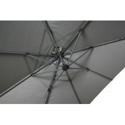 Parasol de jardin carré déporté et inclinable - 2,5 m - Delorm