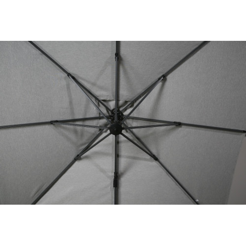 Parasol de jardin carré déporté et inclinable - 2,5 m - Delorm