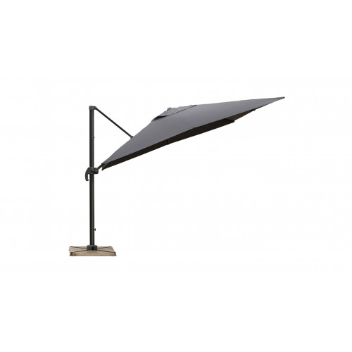 Parasol de jardin carré déporté et inclinable - 3 m - Delorm