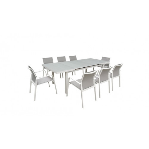 Table de salon de jardin extensible - 6/8 personnes - Delorm