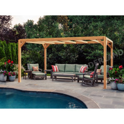 Pergola en bois autoportante - modèle ALICANTE - 300 x 300 cm de marque Maderland, référence: J8907800