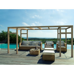 Pergola en bois autoportante - modèle GRANADA - 500 x 300 cm de marque Maderland, référence: J8909400