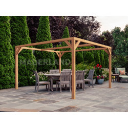 Pergola en bois autoportante - modèle TARRAGONA - 300 x 300 cm - Maderland