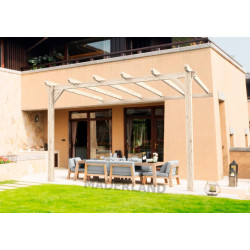 Pergola en bois adossée - modèle CÁDIZ - 300 x 300 cm de marque Maderland, référence: J8919300