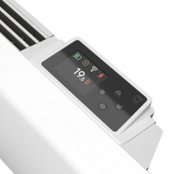 Radiateur blanc à inertie pierre - CALDERA II - 1000W - 61x61,2x12,3 cm - programmable - détection fenêtre et présence - Noirot