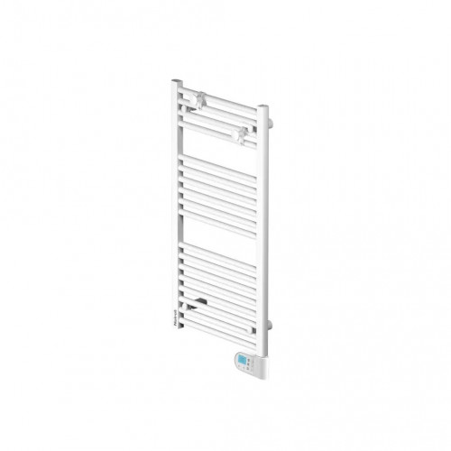 Radiateur sèche-serviettes - FLO BAIN II - fluide - 500W - 50x102,2x12,2 cm - programmable - 2 patères incluses - blanc - Noirot