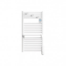 Radiateur sèche-serviettes compact - ACTIBAIN - fluide - 500W - 40x138,9x10,3 cm - programmable - détection fenêtre - blanc de marque Noirot, référence: B8942600