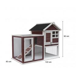 Poulailler PO 1206 – 0,76 m² – 2 à 3 poules – Bois de Sapin – Toit Bitumé de marque HABRITA, référence: J4424600