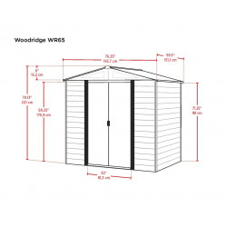 Abri de Jardin 2,50 m² – Acier Galvanisé – Imitation Bois de marque HABRITA, référence: J8109600