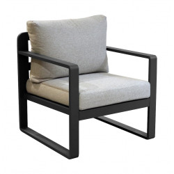 Fauteuil sofa - MOJITO II - Aluminium époxy - Graphite/Gris de marque PROLOISIRS, référence: J8959200