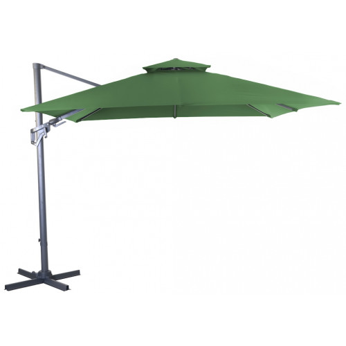 Parasol déporté - CLIM - Aluminium - 3x3 - Amande - PROLOISIRS