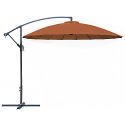 Parasol déporté Pagode - Aluminium époxy - Fibre de verre - Ø300 - Sienne de marque PROLOISIRS, référence: J8962800