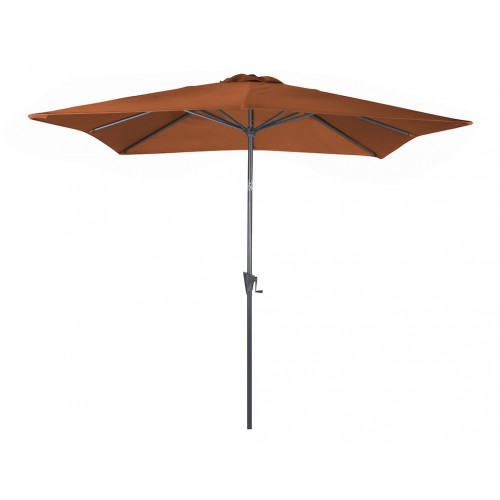 Parasol droit - TILT - Aluminium époxy - Acier - 2,5x2,5m - Sienne - PROLOISIRS