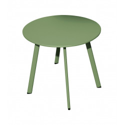 Table basse - MASSAÏ - Acier époxy - Ø60 cm - Amande - PROLOISIRS