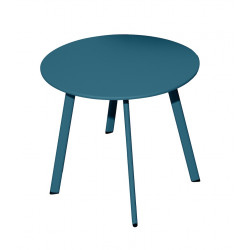 Table basse - MASSAÏ - Acier époxy - Ø60 cm - Bleu de marque PROLOISIRS, référence: J8966500