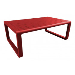 Table basse - TONIO - Aluminium époxy - Lattes - Rouge - 120x80 de marque PROLOISIRS, référence: J8967500