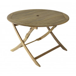 Table pliante - SOPHIE - Acacia FSC 100% - Ø120 cm - PROLOISIRS