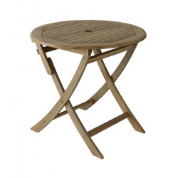 Table pliante - SOPHIE - Acacia FSC 100% - Ø80 cm - PROLOISIRS