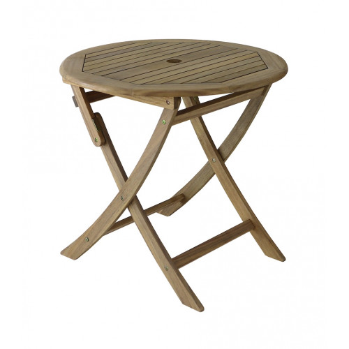 Table pliante - SOPHIE - Acacia FSC 100% - Ø80 cm - PROLOISIRS