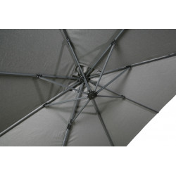 Parasol Déporté - Tom - 2,5x2,5m - Gris Foncé Chiné - UPF 50+ - dalles en ciment incluses - Delorm